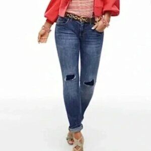CABI Slim Boyfriend Jeans Distressed Blue Sz 8 #5695 EUC